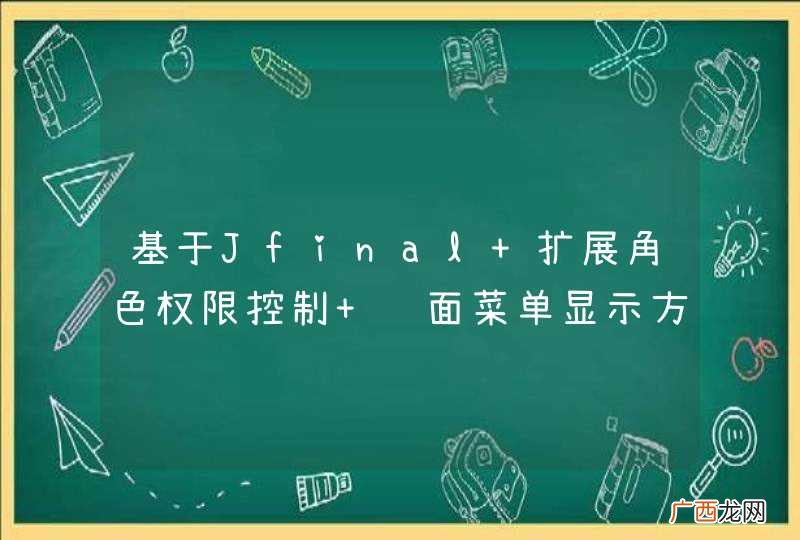 基于Jfinal 扩展角色权限控制 页面菜单显示方式