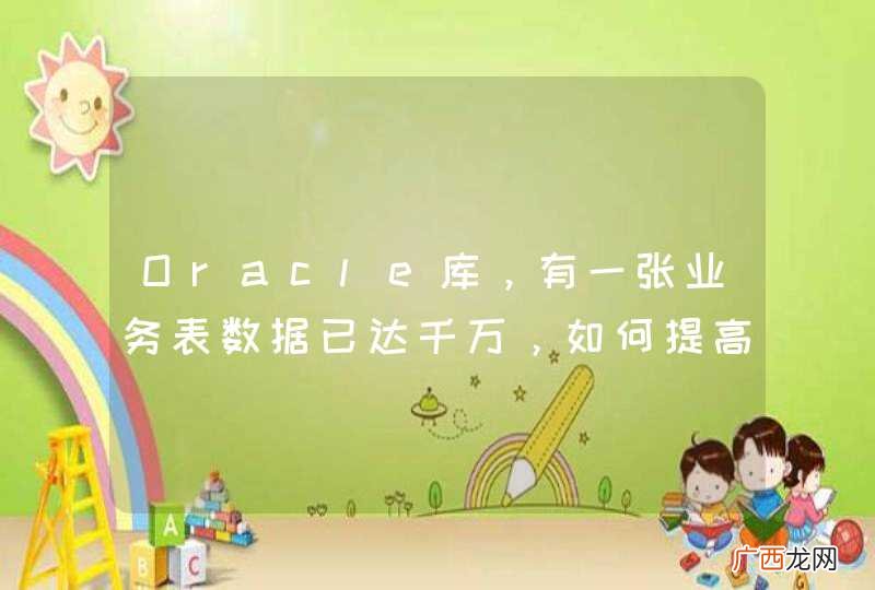 Oracle库，有一张业务表数据已达千万，如何提高查询速度？