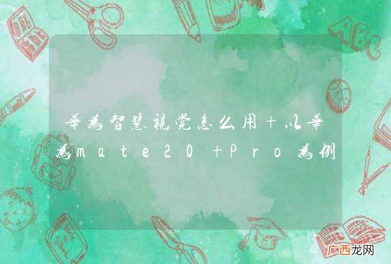 华为智慧视觉怎么用 以华为mate20 Pro为例