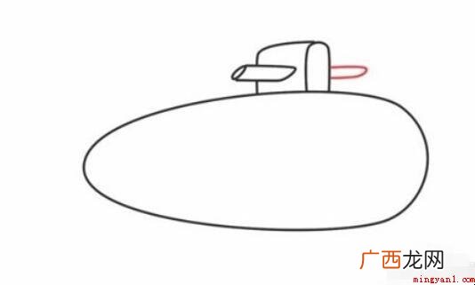 潜水艇简笔画怎么画