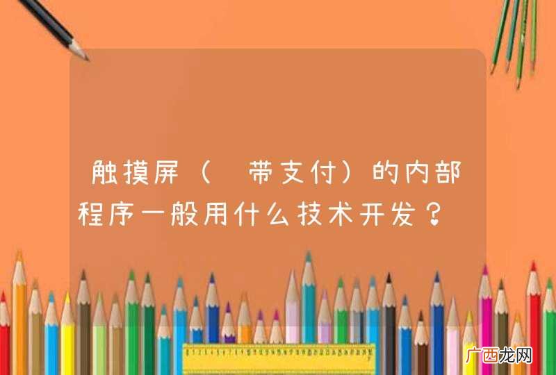 还带支付 触摸屏的内部程序一般用什么技术开发？