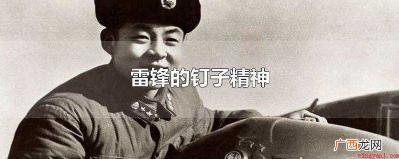 雷锋的钉子精神