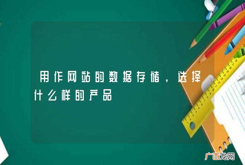 用作网站的数据存储，选择什么样的产品