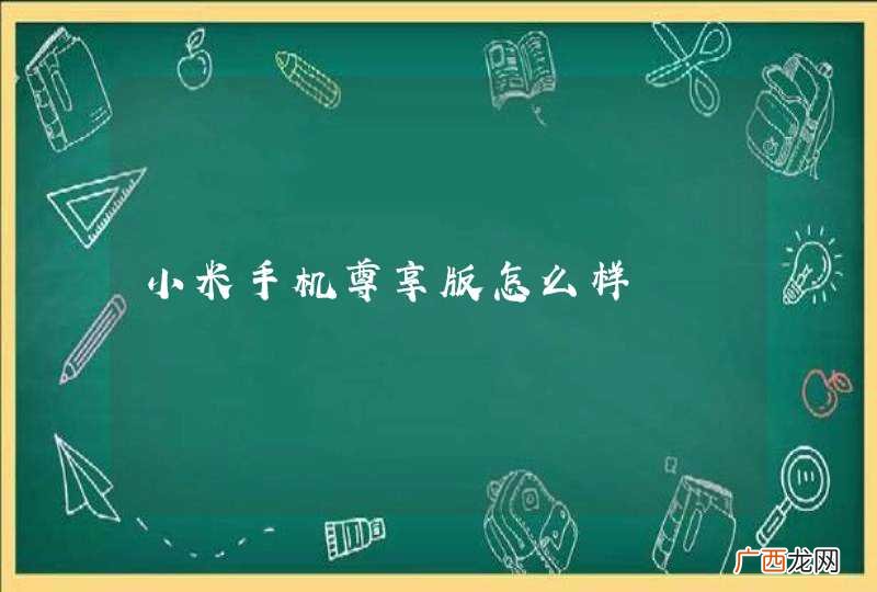 小米手机尊享版怎么样