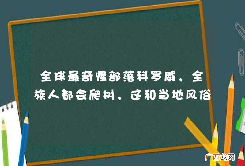 全球最奇怪部落科罗威，全族人都会爬树，这和当地风俗有多大联系？