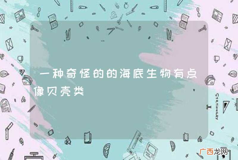 一种奇怪的的海底生物有点像贝壳类
