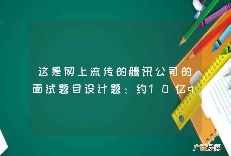 这是网上流传的腾讯公司的面试题目设计题:约10亿qq用户,每个用户可以设定100字符以内的个人签名,请设计一个服务器如何高效支持用户对签名的查询,平均每秒有1000个用户请求