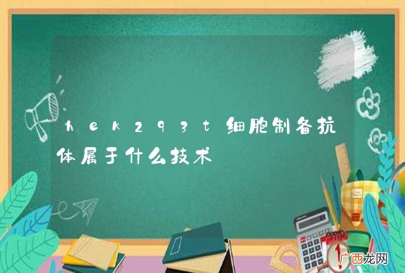 hek293t细胞制备抗体属于什么技术