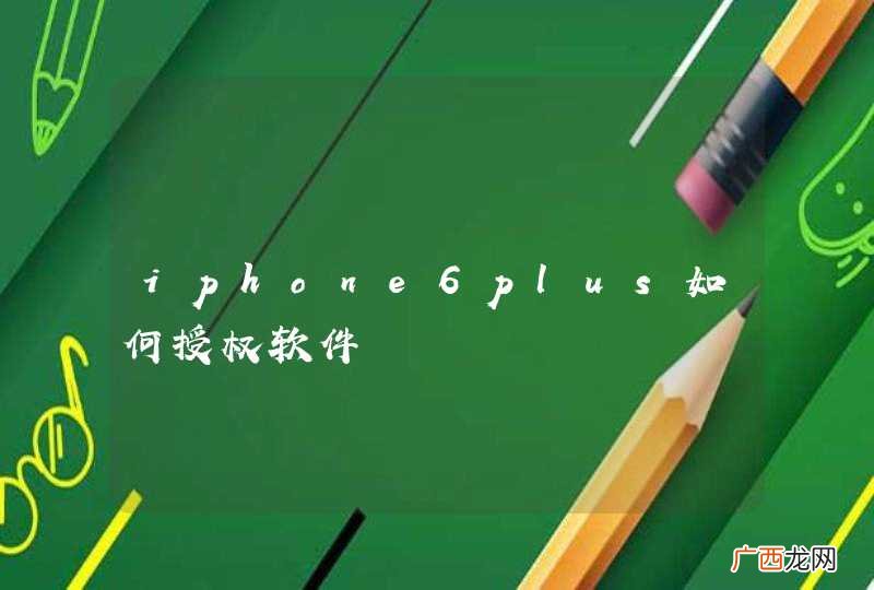 iphone6plus如何授权软件