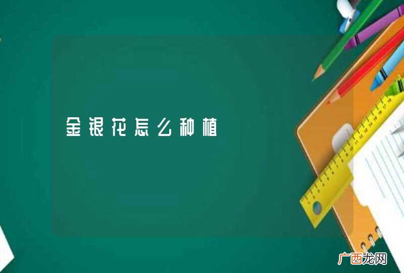 金银花怎么种植