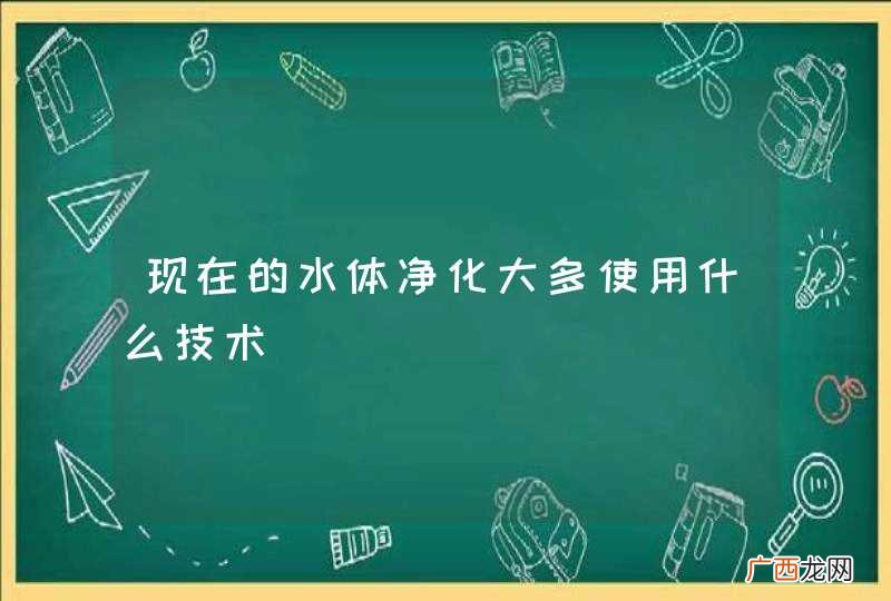 现在的水体净化大多使用什么技术