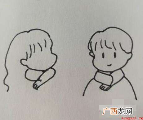 怎样用简笔画画一对小情侣