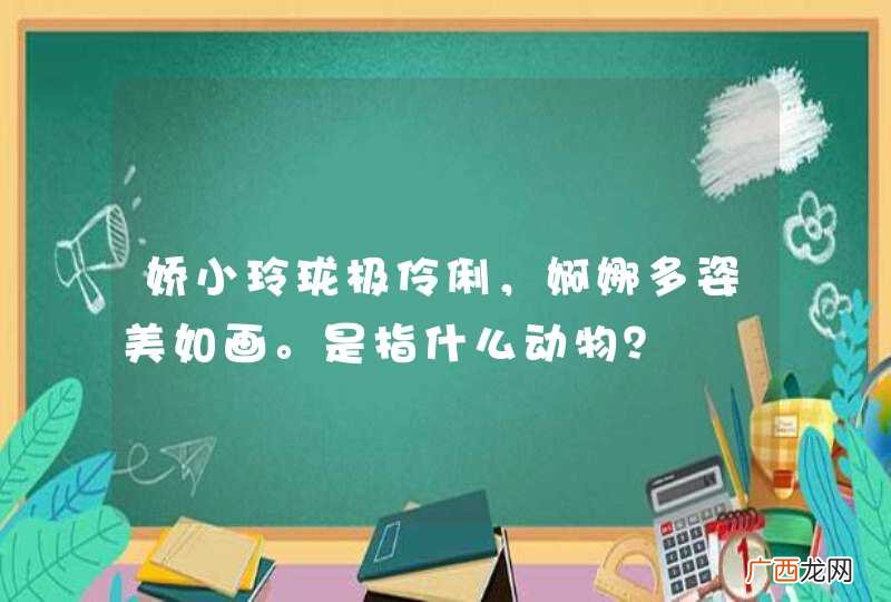 娇小玲珑极伶俐，婀娜多姿美如画。是指什么动物？