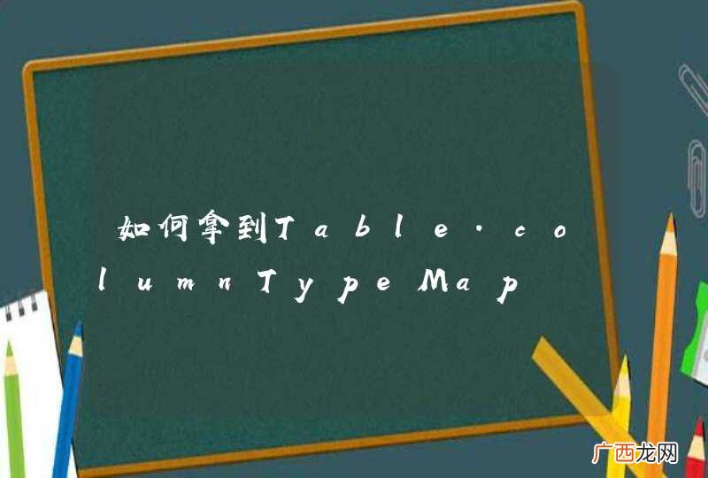 如何拿到Table.columnTypeMap