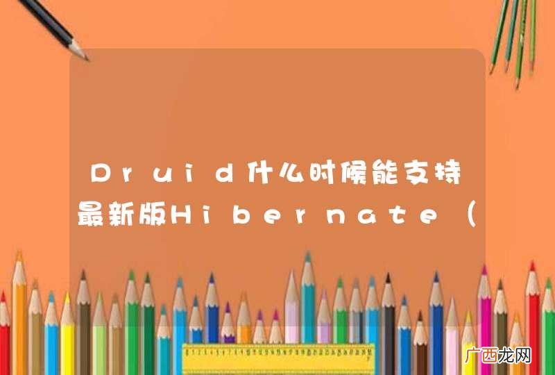 4.3.6 Druid什么时候能支持最新版Hibernate