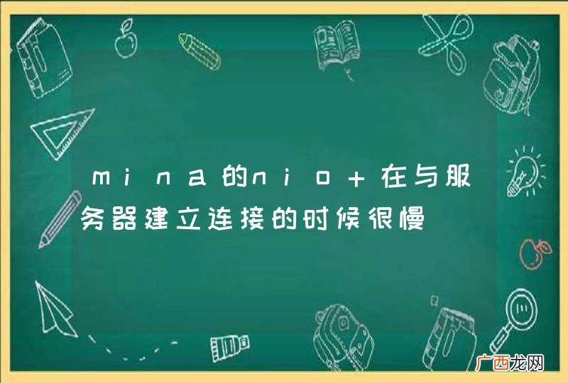 mina的nio 在与服务器建立连接的时候很慢