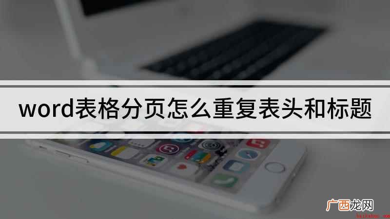 word表格分页怎么重复表头和标题