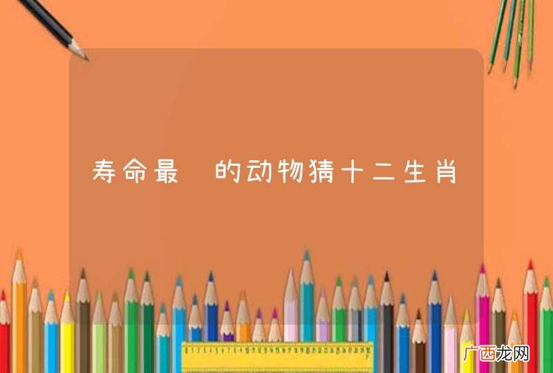 寿命最长的动物猜十二生肖