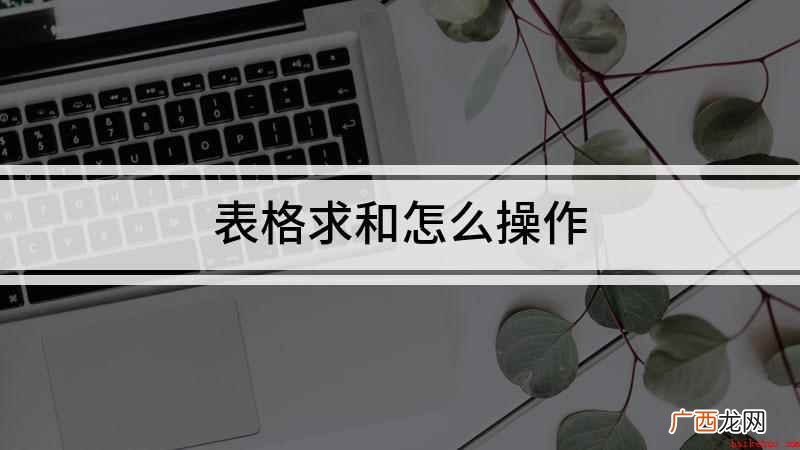 excel求和怎么操作 表格求和怎么操作