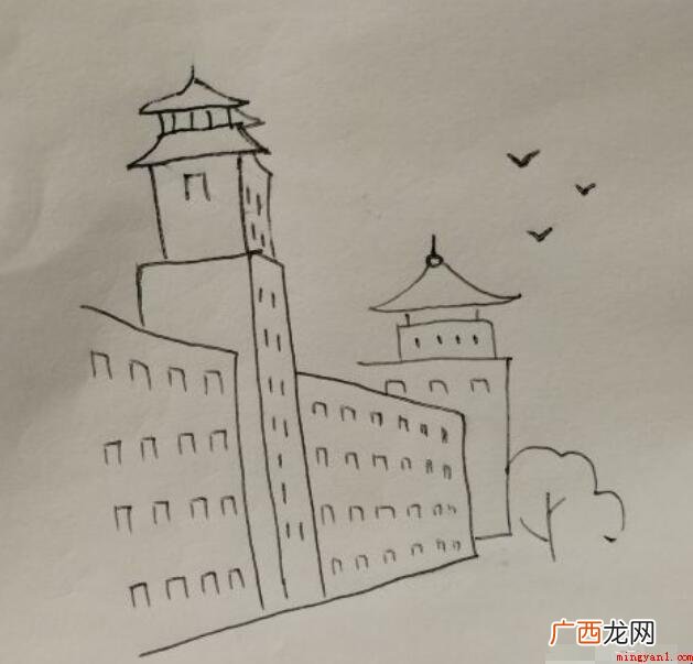 如何绘画古城城墙简笔画 怎么绘画古城城墙简笔画