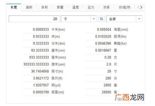 28寸等于多少厘米,28寸照片等于多少厘米？