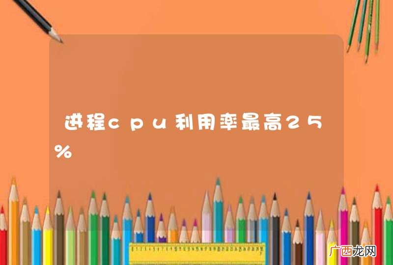 进程cpu利用率最高25%