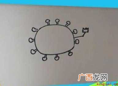 新冠病毒模样简笔画怎么画