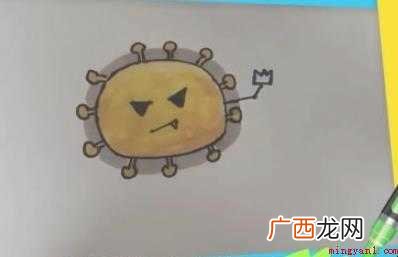 新冠病毒模样简笔画怎么画