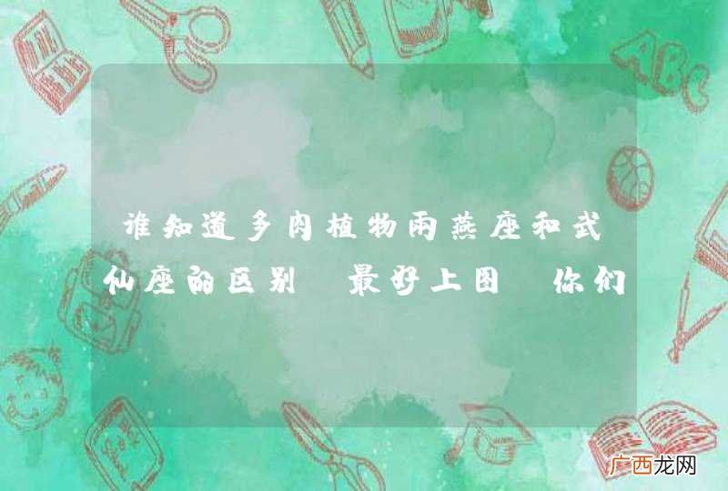 谁知道多肉植物雨燕座和武仙座的区别?最好上图,你们觉得这两种哪种好看些?