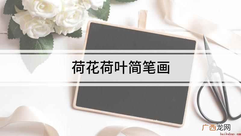 白纸上用两个一大一小的椭圆画出荷叶 荷花荷叶简笔画
