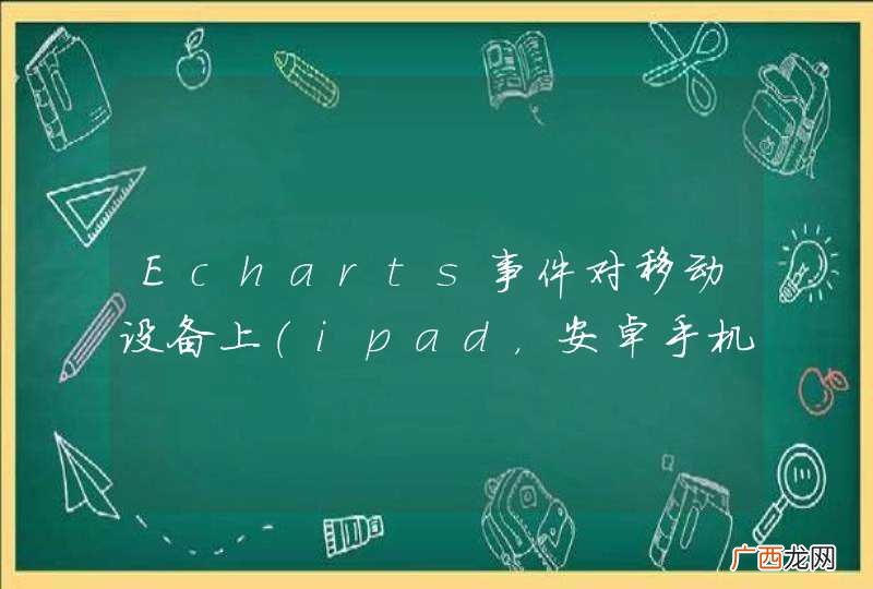 ipad，安卓手机等 Echarts事件对移动设备上的支持问题