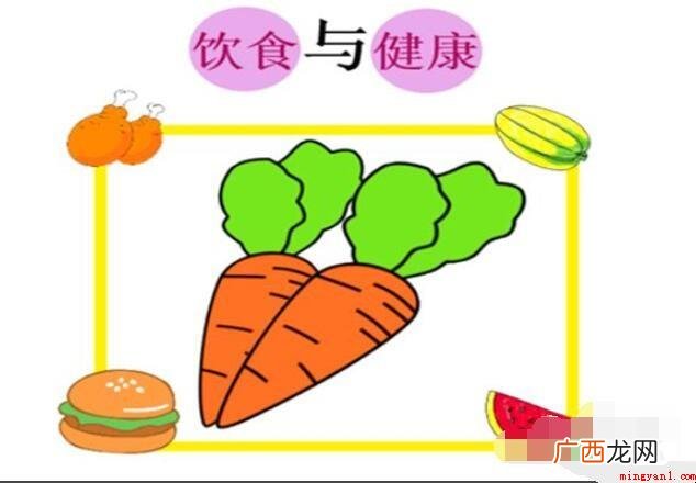 健康饮食手抄报怎么画