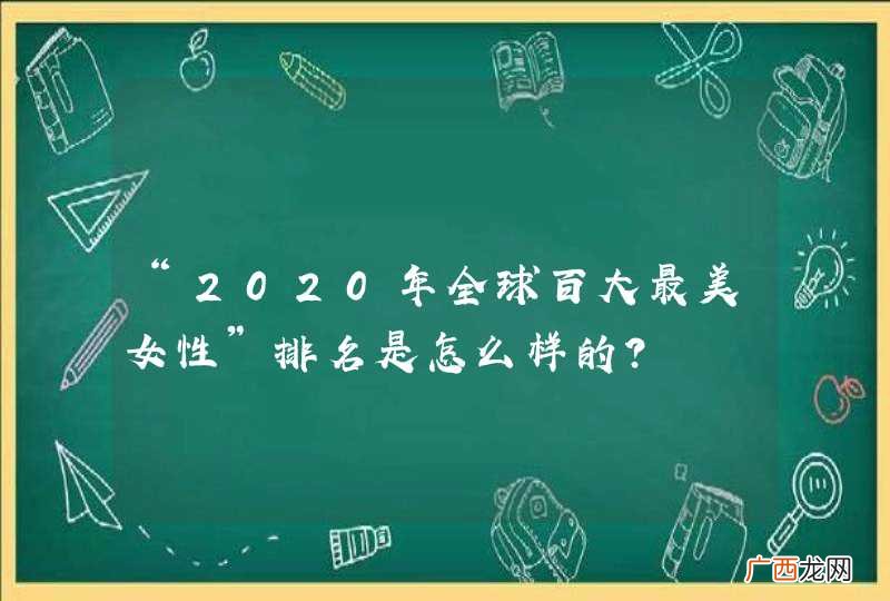 “2020年全球百大最美女性”排名是怎么样的？