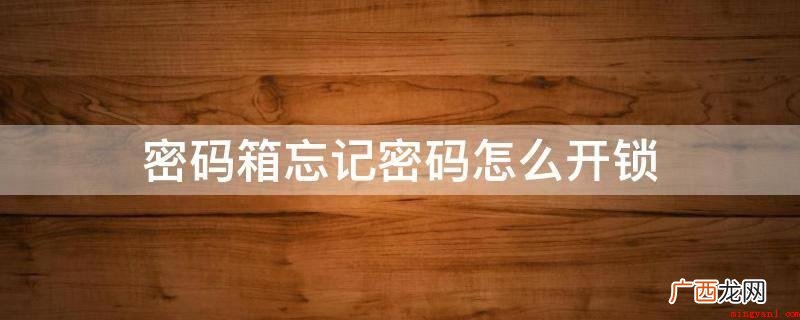 手机电筒亮密码箱凹槽怎么办 密码箱忘记密码怎么开锁