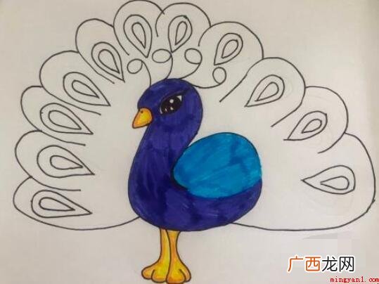 蓝孔雀怎么画?下边一起来瞧瞧吧 蓝孔雀怎么画