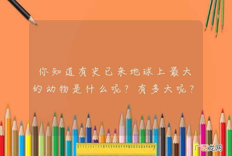 你知道有史已来地球上最大的动物是什么呢？有多大呢？