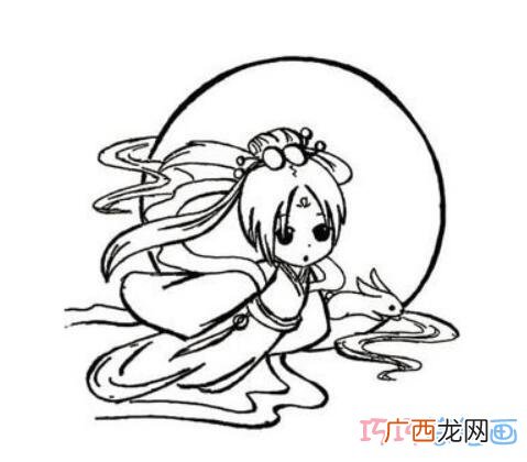 嫦娥怎么画,三年级的嫦娥怎么画？