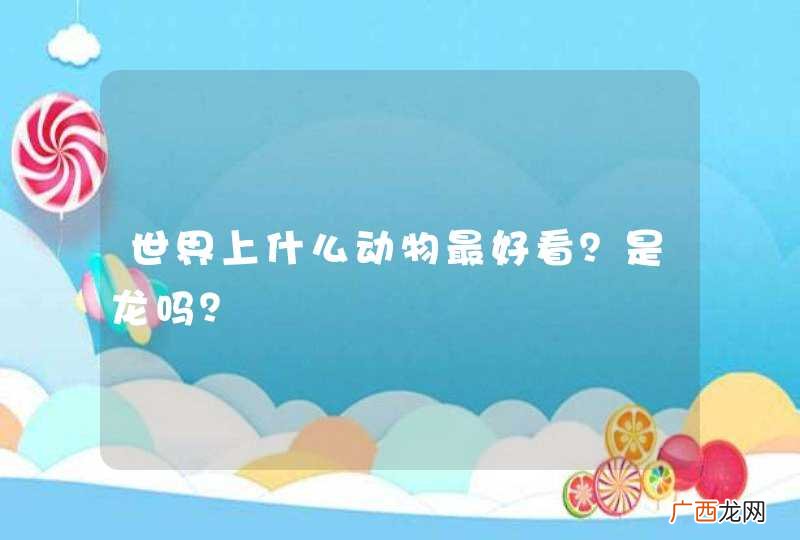 世界上什么动物最好看？是龙吗？