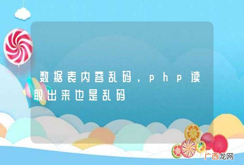 数据表内容乱码，php读取出来也是乱码