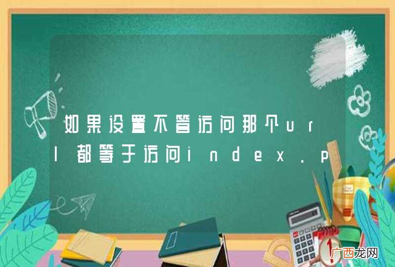 如果设置不管访问那个url都等于访问index.php？