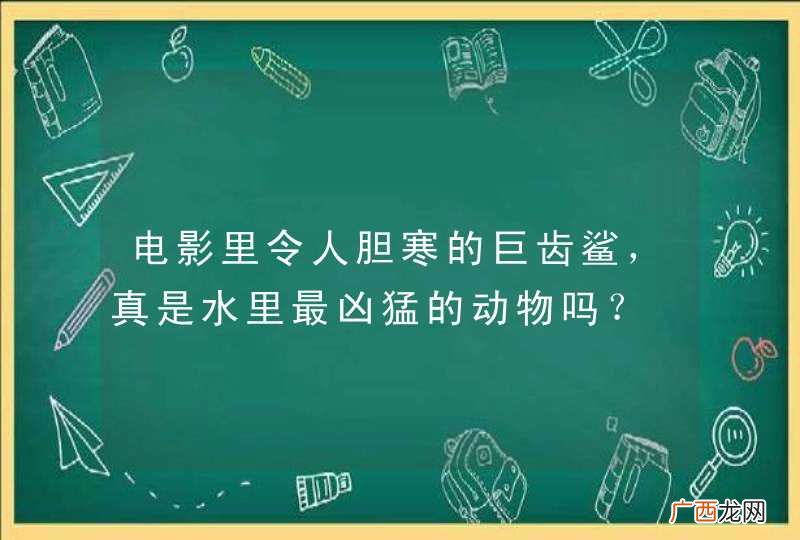 电影里令人胆寒的巨齿鲨，真是水里最凶猛的动物吗？