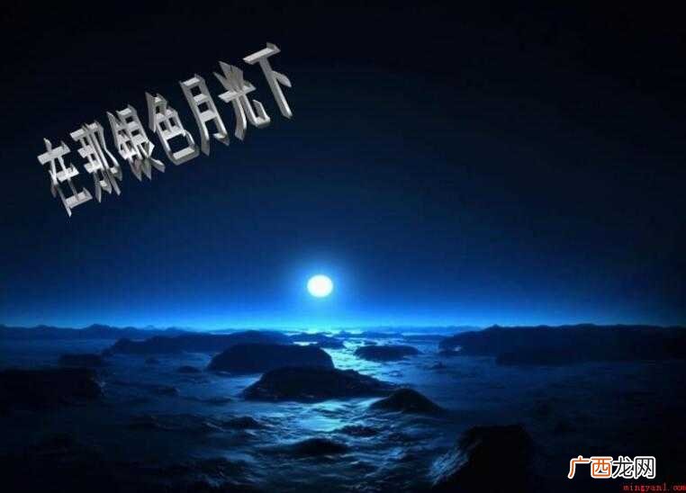 在银色的月光下的歌词是什么 《在银色的月光下》的歌词是什么
