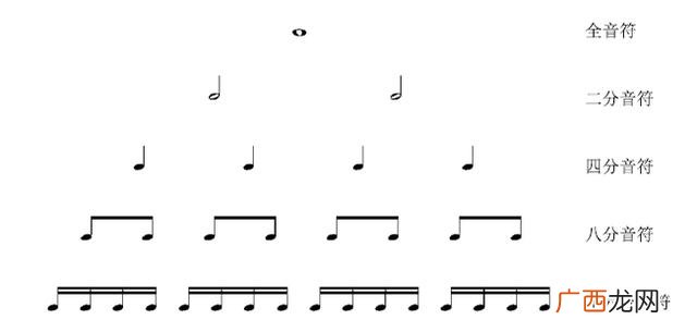 什么叫二分音符,二分音符和四分音符表示？