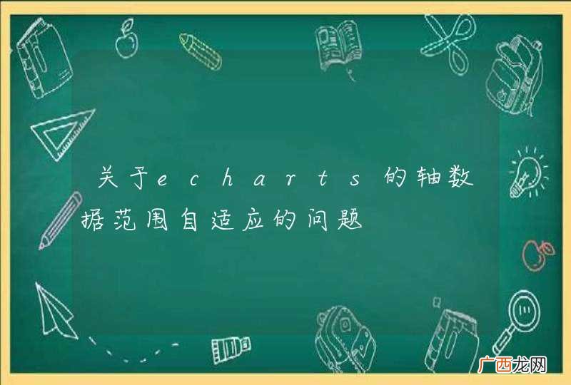 关于echarts的轴数据范围自适应的问题