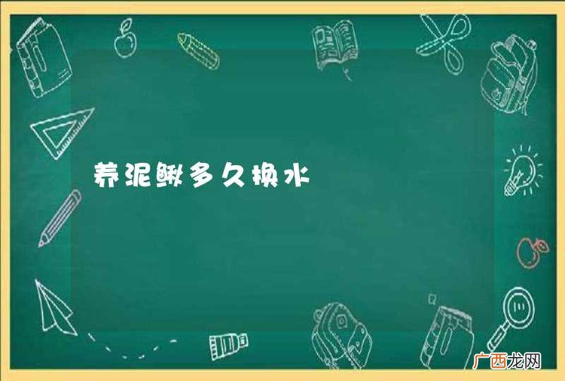 养泥鳅多久换水