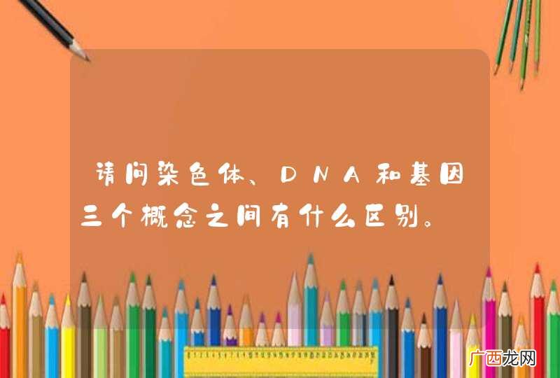 请问染色体、DNA和基因三个概念之间有什么区别。