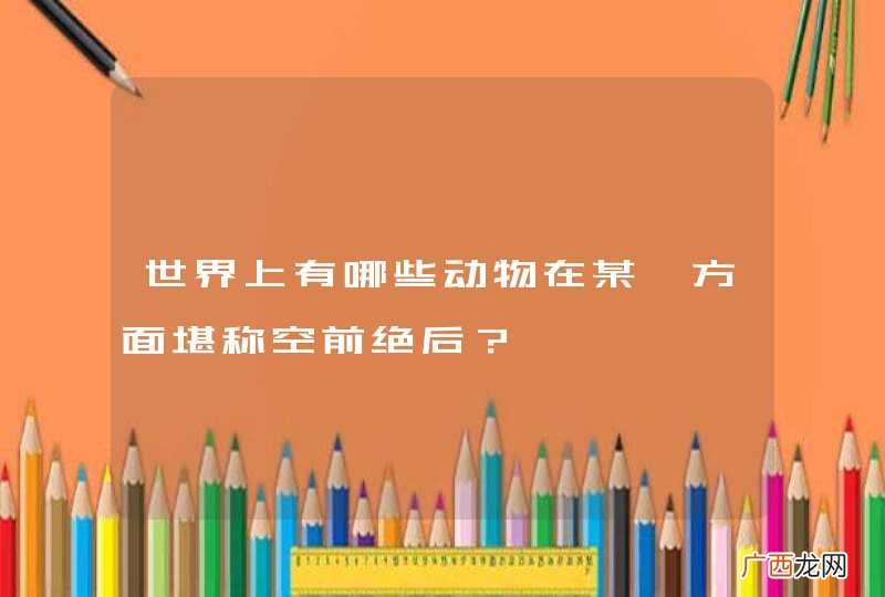 世界上有哪些动物在某一方面堪称空前绝后？