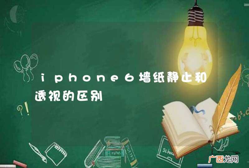 iphone6墙纸静止和透视的区别