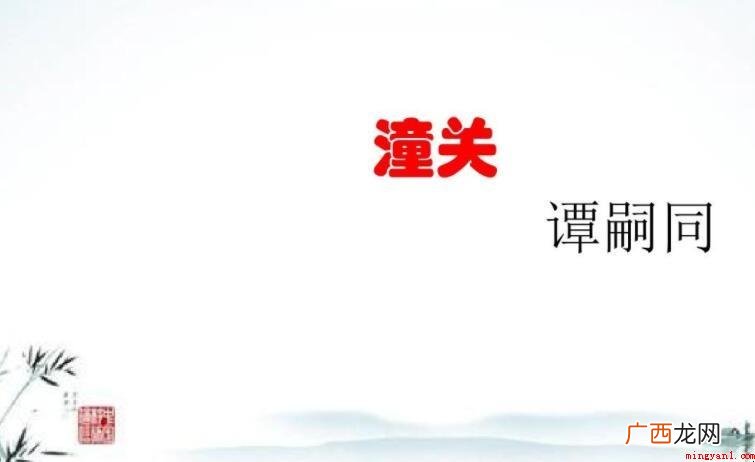山入潼关不解平上一句是什么