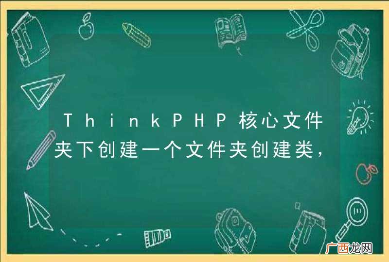 ThinkPHP核心文件夹下创建一个文件夹创建类，外部如何调用？